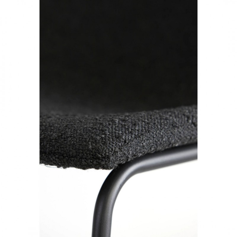 BAR CHAIR JD BOUCLE BLACK - CHAIRS, STOOLS